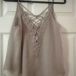 Astr light grey silver top